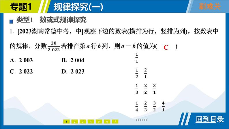 2025中考复习数学考点专题探究课件:专题1 数与式规律探究04