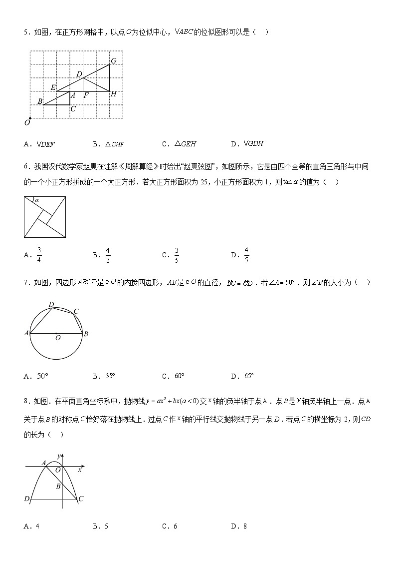 吉林省长春市宽城区2023-2024学年九年级(上)期末数学试题(含解析)第2页