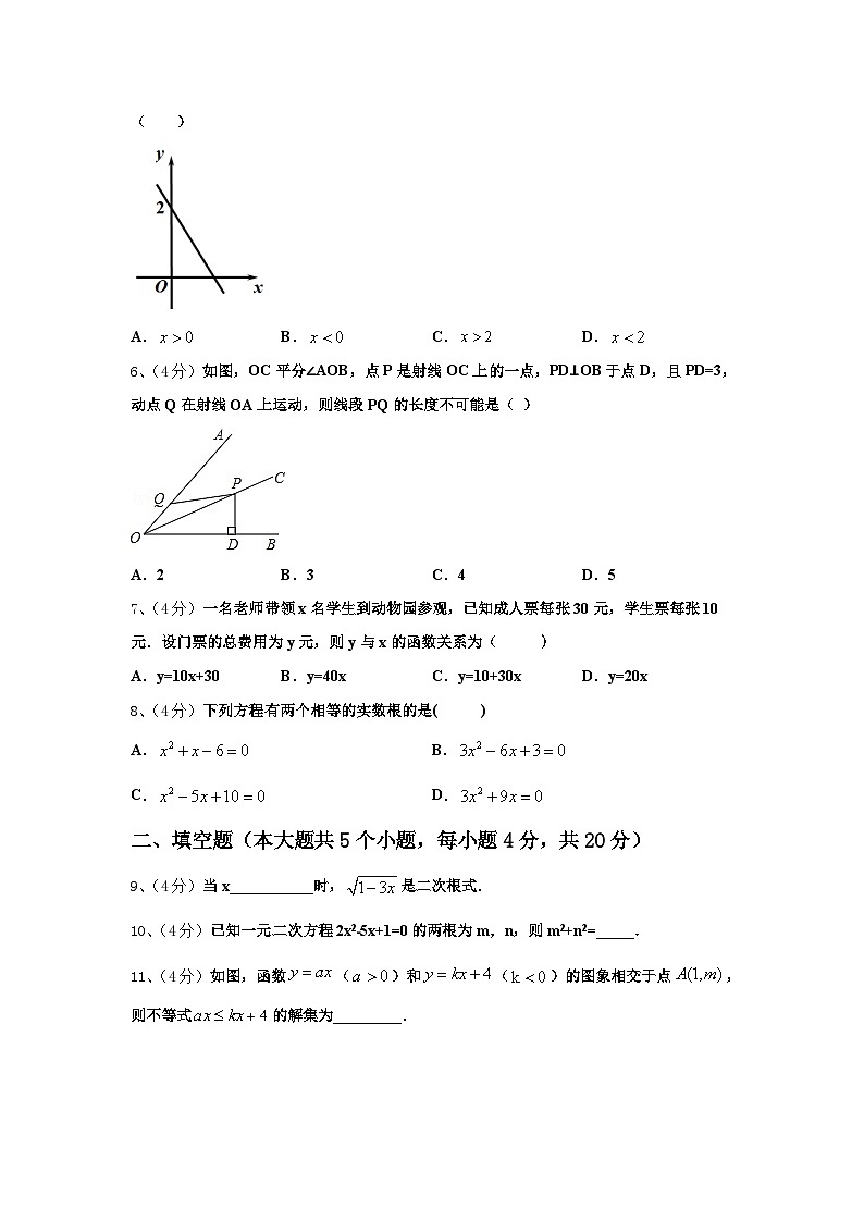 2025届陕西省咸阳市名校数学九上开学复习检测模拟试题【含答案】第2页