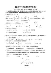 2023-2024学年江苏省宿迁市宿豫区豫新中学八年级（上）第二次调研数学试卷