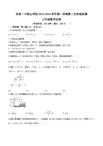 2023-2024学年福建省龙岩一中锦山学校九年级（上）第二次月考数学试卷
