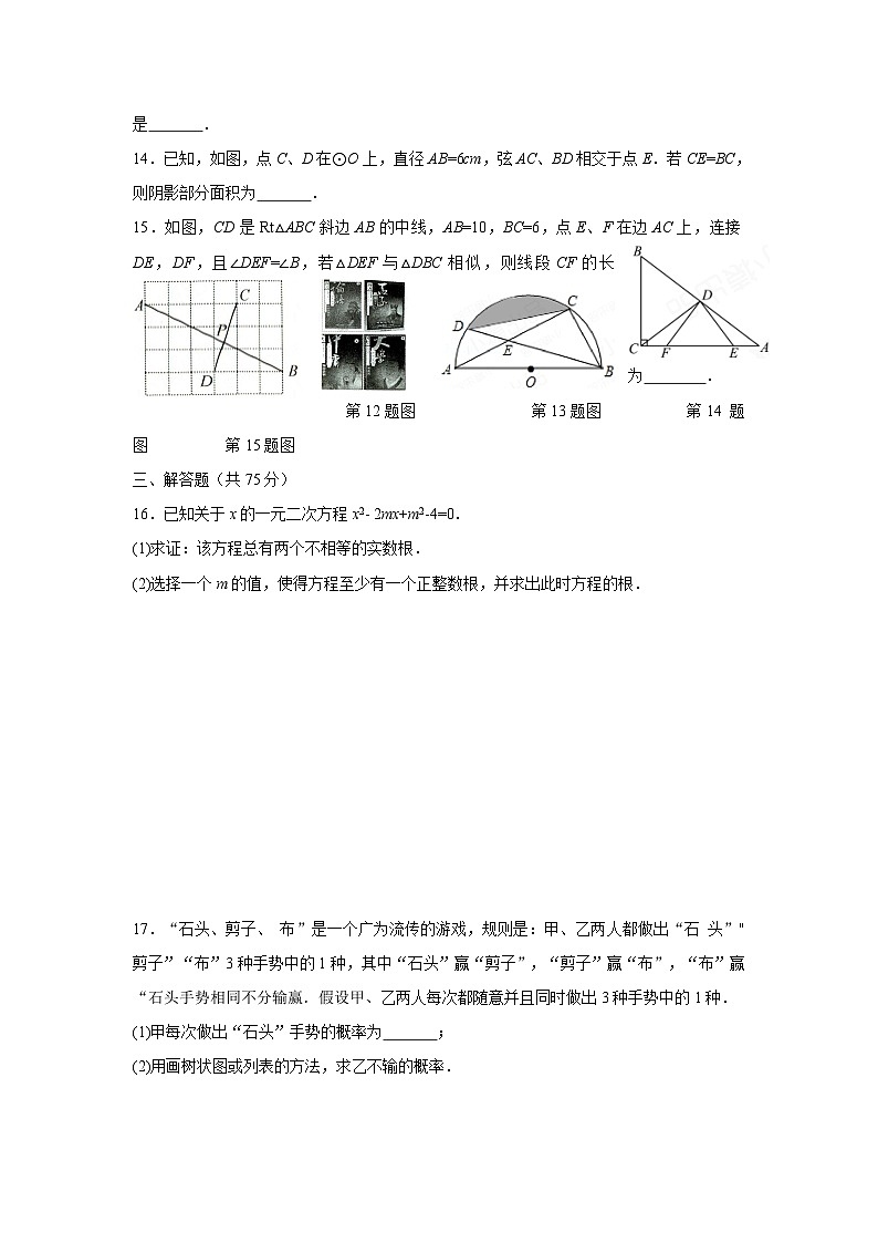 2023-2024学年河南省许昌市建安中学九年级(上)第二次月考数学试卷第3页