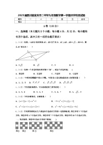 2025届四川省宜宾市二中学九年级数学第一学期开学检测试题【含答案】