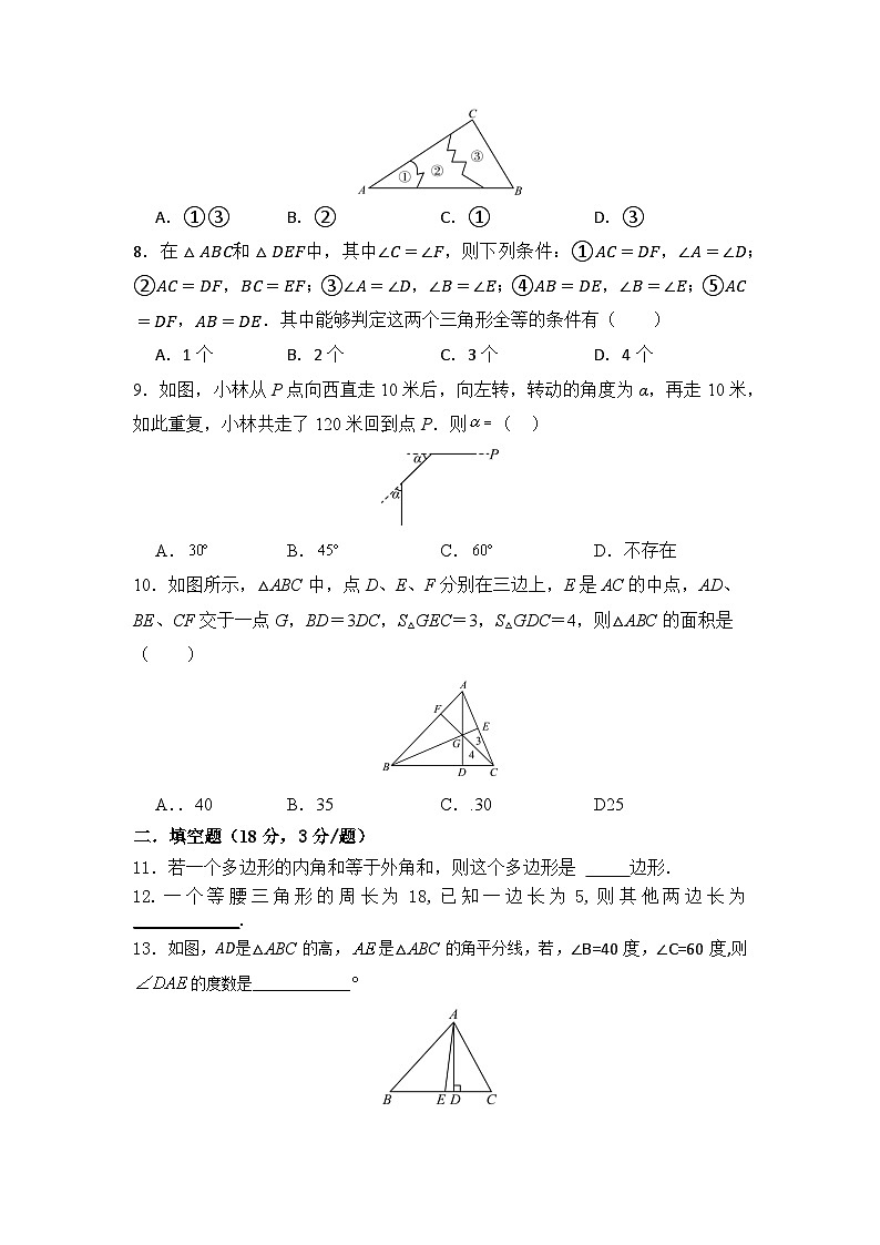 湖南省宁乡市实验中学2024-2025学年八年级上学期10月月考数学试题02