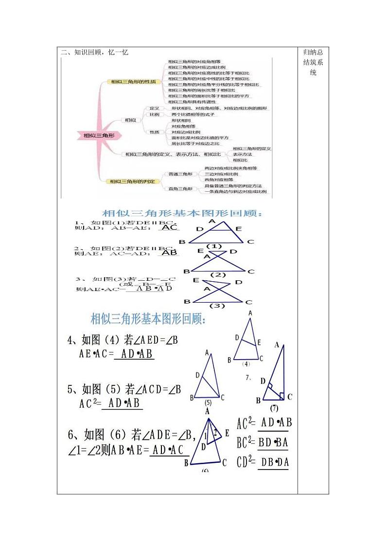 华东师大初中数学九年级上册 相似三角形性质与判定教案及教学视频和配套作业02