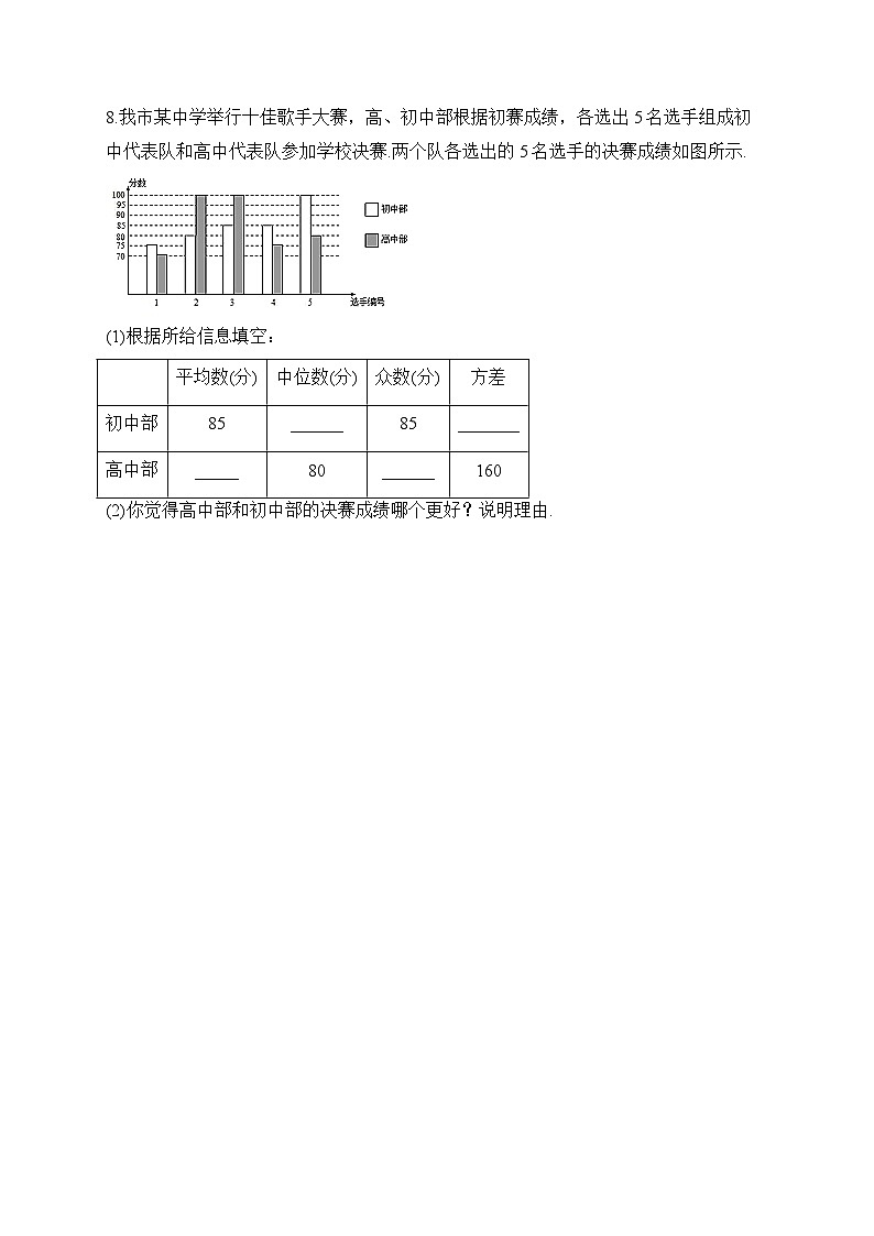 3.4 方差 苏科版数学九年级上册堂堂练(含答案)第2页