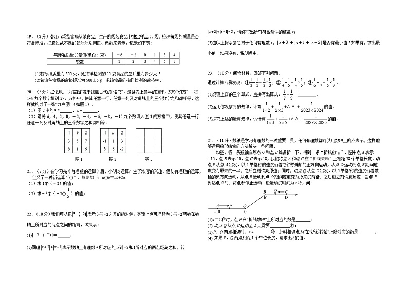湖北省省直辖县级行政单位初中联考协作体13校联考2024-2025学年七年级上学期10月月考数学试题02