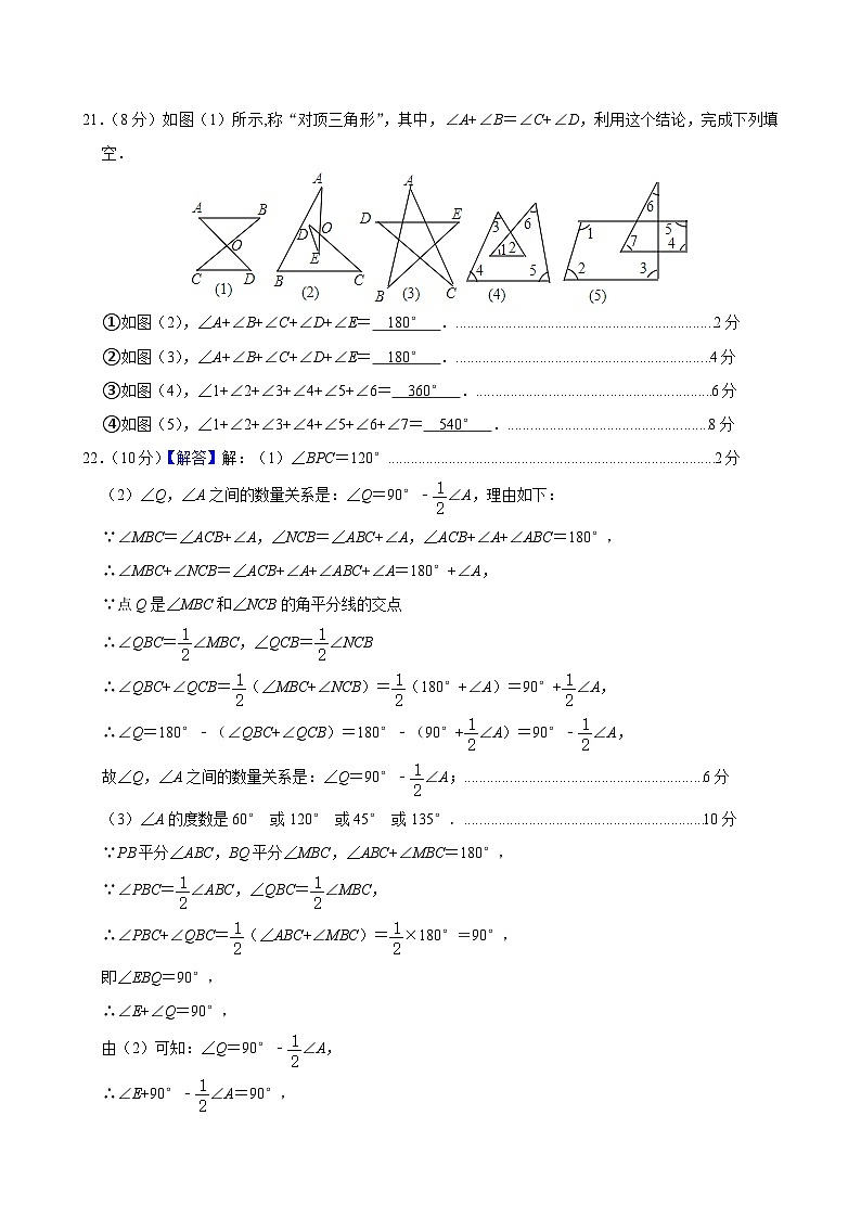 湖北省省直辖县级行政单位13校10月联考2024-2025学年八年级上学期10月月考数学试题答案第3页