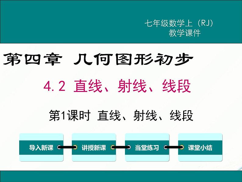 2024七年级上册数学公开课获奖课件PPT 人教版 4.2 第1课时 直线、射线、线段01