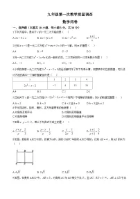 辽宁省锦州市第十二中学2024-2025学年九年级上学期10月月考数学试题