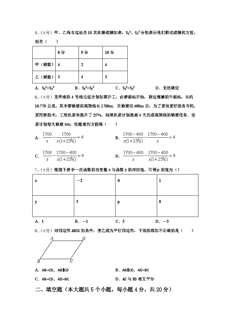 广东省广州番禺区七校联考2024年九年级数学第一学期开学检测试题【含答案】02