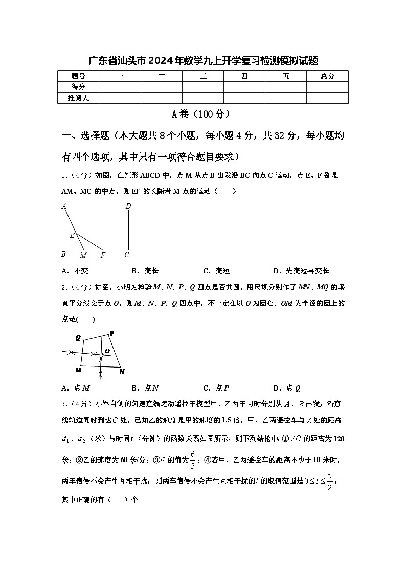 广东省汕头市2024年数学九上开学复习检测模拟试题【含答案】第1页