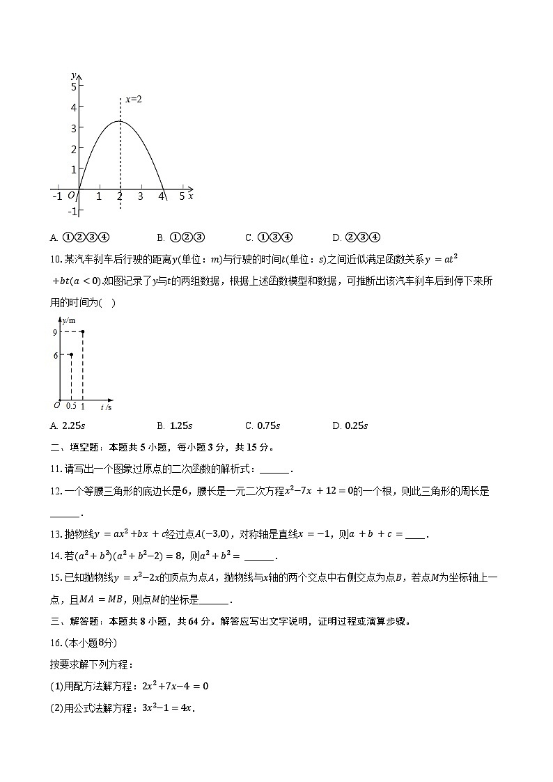 2024-2025学年河南省第二实验中学九年级(上)月考数学试卷(9月份)(含答案)02