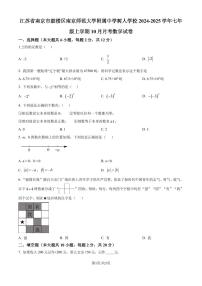 江苏省南京市鼓楼区南京师范大学附属中学树人学校2024-2025学年七年级上学期10月月考数学试卷（原卷版+解析版）