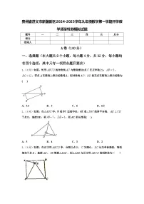 贵州省遵义市新蒲新区2024-2025学年九年级数学第一学期开学教学质量检测模拟试题【含答案】