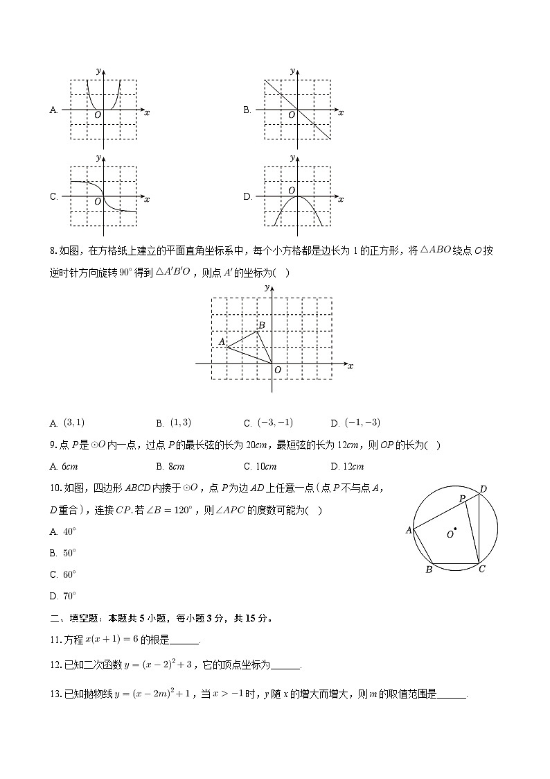 河南省商丘市虞城县第一初级中学2023-2024学年九年级上学期期中数学试卷02