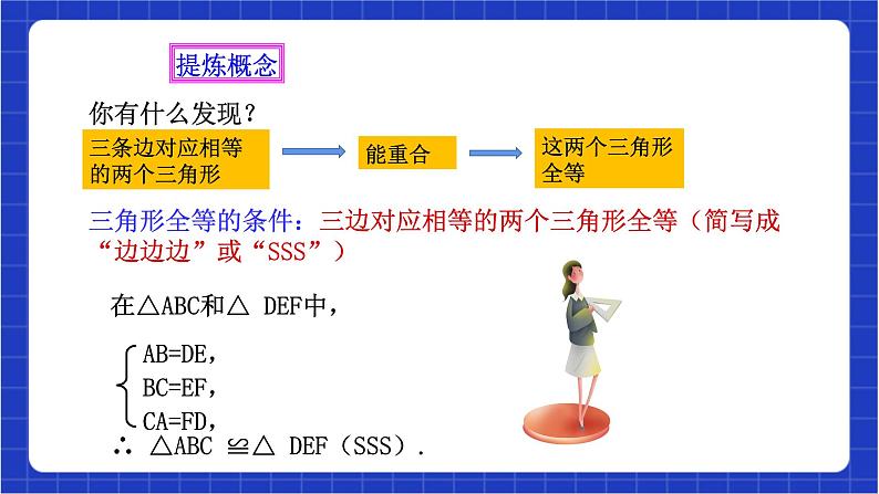 浙教版数学八上1.5.1《 用三边关系判定三角形全等 》 课件第8页
