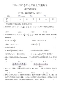 2024-2025学年七年级上学期人教版数学期中测试卷