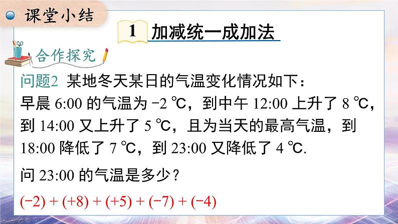 2024-2025学年 沪科版 七年级数学 上册课件 1.4.3 加、减混合运算第4页