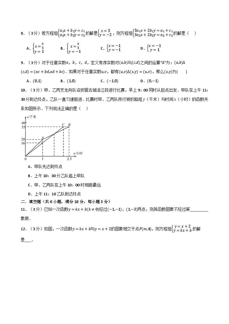 北师大版2024-2025学年八年级数学上册专题5.5二元一次方程组章末拔尖卷专题特训(原卷版+解析)03