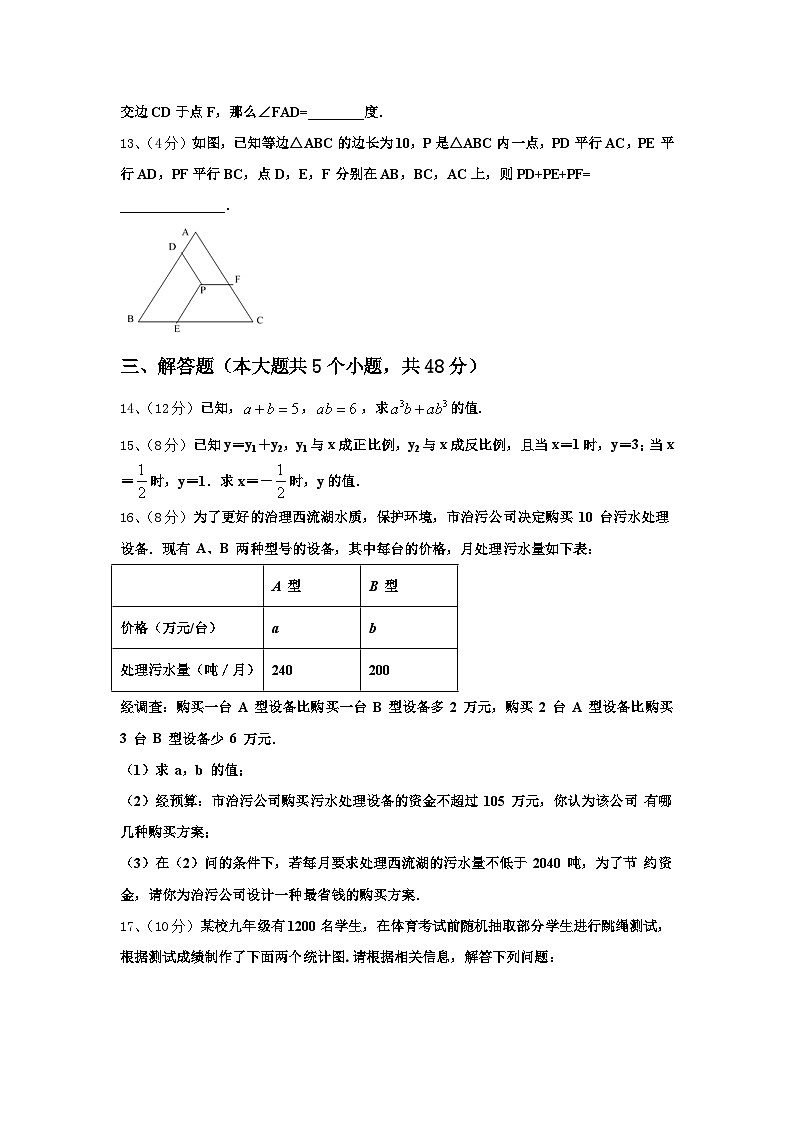 江苏省无锡新区五校联考2024年九上数学开学联考试题【含答案】第3页