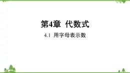 4.1 用字母表示数 浙教版数学七年级上册课件