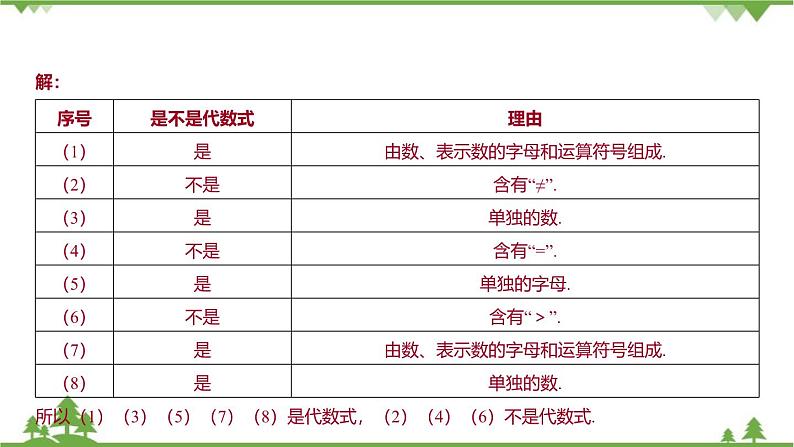 4.2 代数式 浙教版数学七年级上册课件第5页
