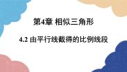 初中数学浙教版（2024）九年级上册4.2 由平行线截得的比例线段教学演示ppt课件