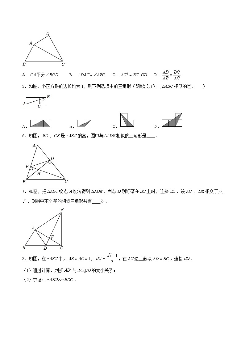 6.4.3探索三角形相似的条件-边角边证明相似(二大题型)(原卷版)第2页