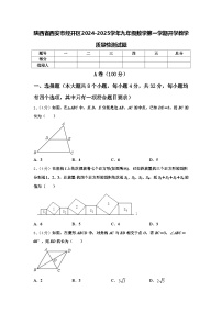 陕西省西安市经开区2024-2025学年九年级数学第一学期开学教学质量检测试题【含答案】