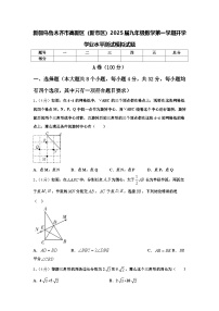 新疆乌鲁木齐市高新区（新市区）2025届九年级数学第一学期开学学业水平测试模拟试题【含答案】