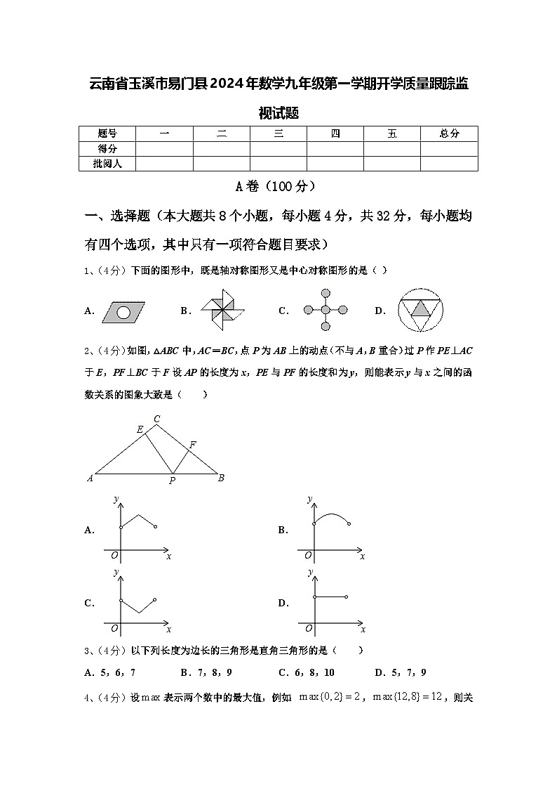 云南省玉溪市易门县2024年数学九年级第一学期开学质量跟踪监视试题【含答案】第1页