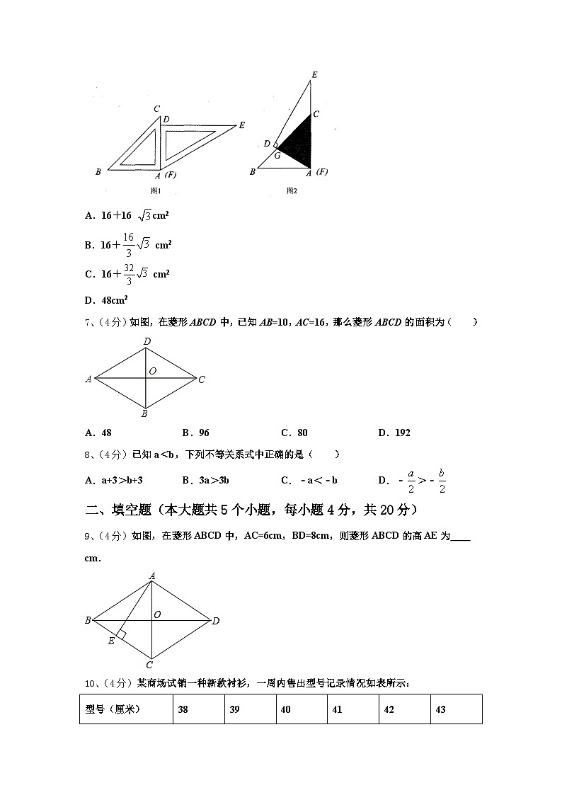 重庆市巴南区七校共同体2024-2025学年数学九年级第一学期开学考试试题【含答案】第2页