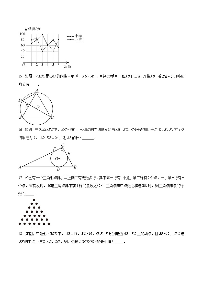 九年级数学期中模拟卷(考试版A4)【测试范围:苏科版九年级上册第1章-第4章】(扬州专用)03