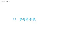 3.1 字母表示数 苏科版七年级数学上册教学课件