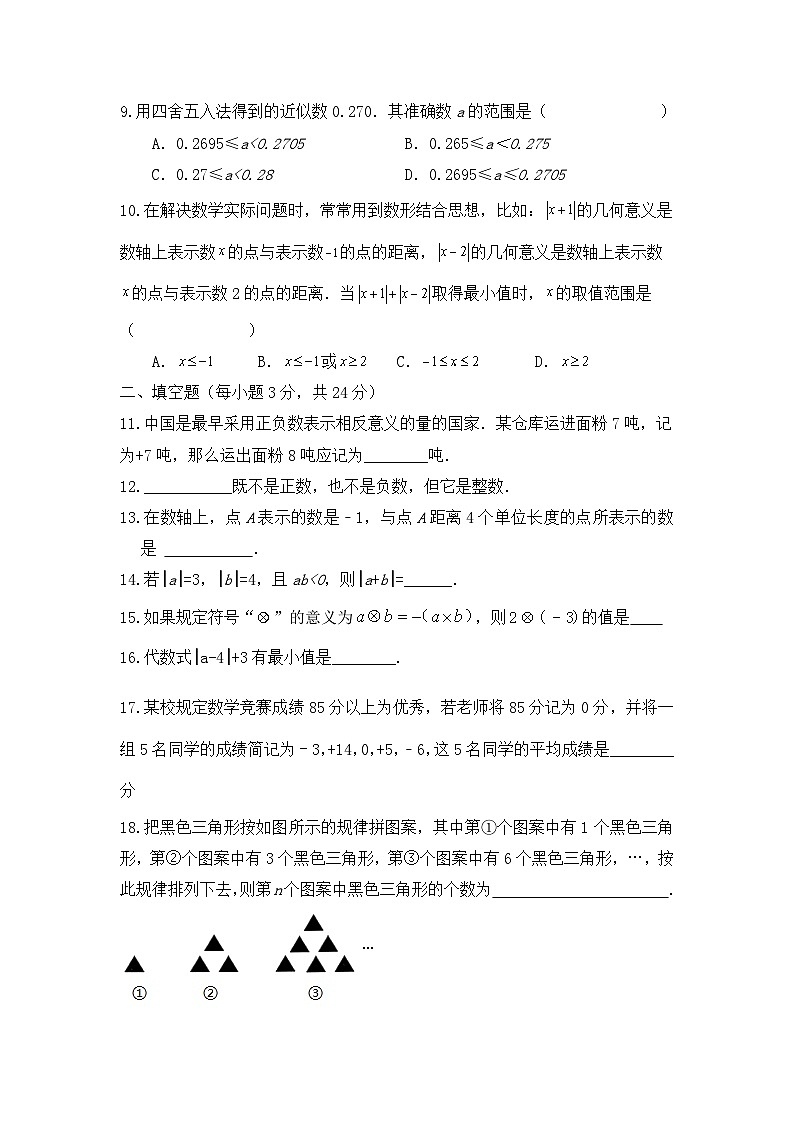 湖南省衡阳市 祁东县育贤中学2024—2025学年上学期七年级期中考试数学试题第2页
