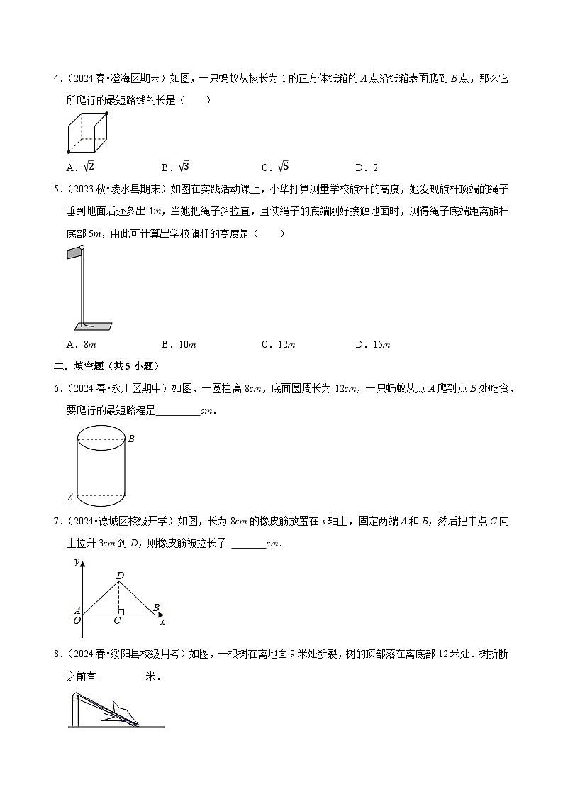 2024-2025学年上学期初中数学北师大版八年级期中必刷常考题之勾股定理的应用第2页