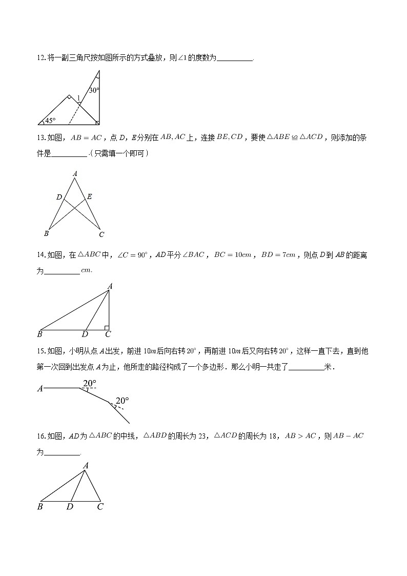 +广东省湛江市雷州市2023-2024学年八年级上学期第一次月考数学试卷+第3页