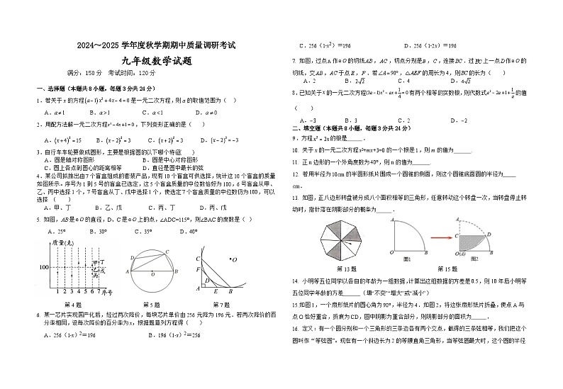 江苏省盐城市东台市第五教育联盟2024-2025学年九年级上学期期中考试数学试题01