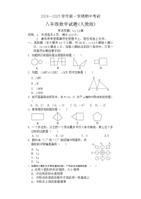 河北省 邯郸市峰峰矿区实验中学 2024-2025学年上学期八年级数学期中试卷
