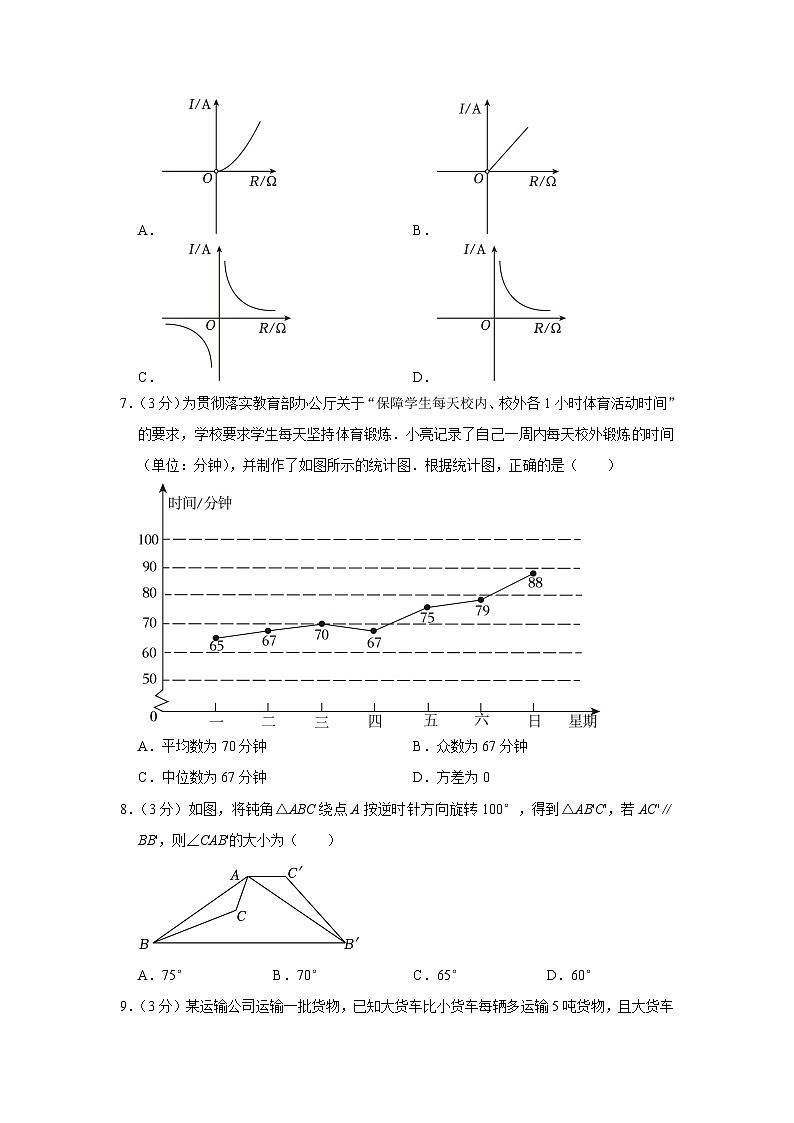 2023-2024学年黑龙江省哈尔滨九年级(上)月考数学试卷(10月份)(五四学制)第2页