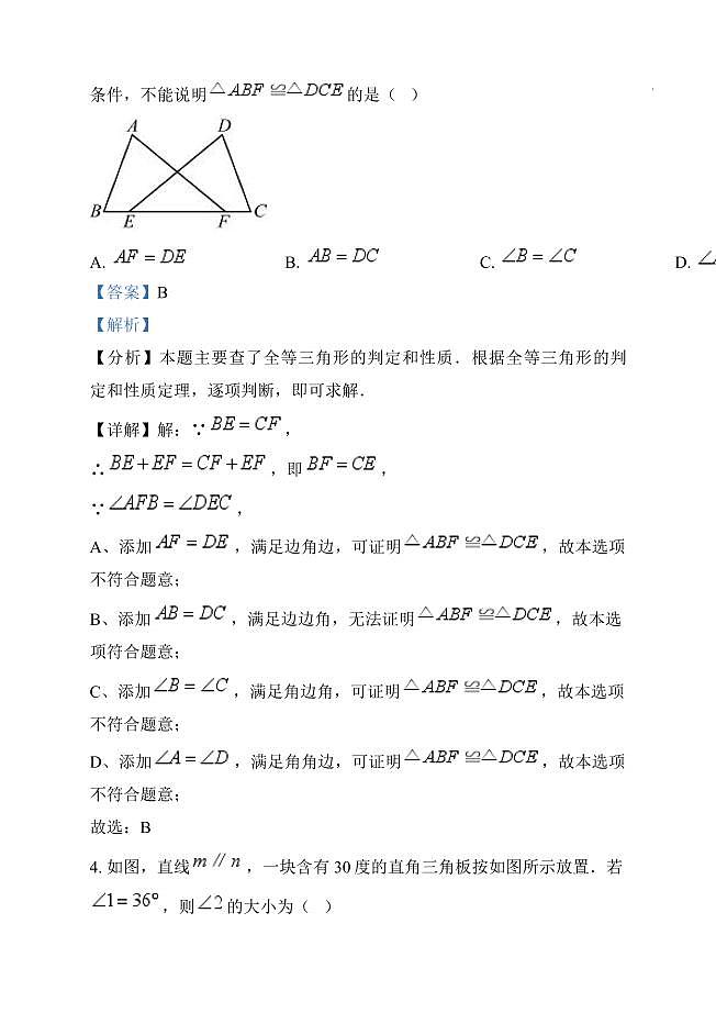 山东省泰安市新泰市2024-2025学年七年级上学期期中数学试题第3页