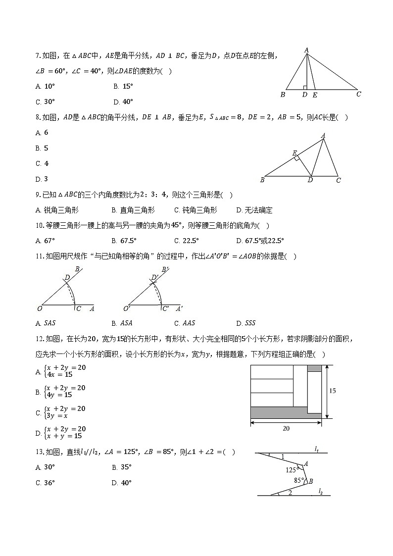 2024-2025学年云南省昆明二中八年级(上)月考数学试卷(10月份)(含答案)第2页