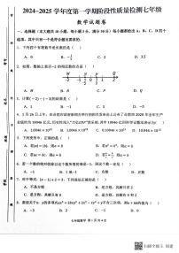安徽省合肥市蜀山区琥珀教育集团2024-2025学年七年级上学期11月期中联考数学试题