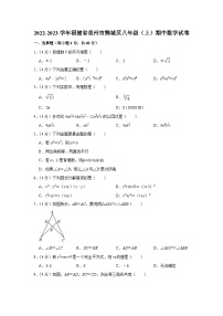2022-2023学年福建省泉州市鲤城区八年级（上）期中数学试卷