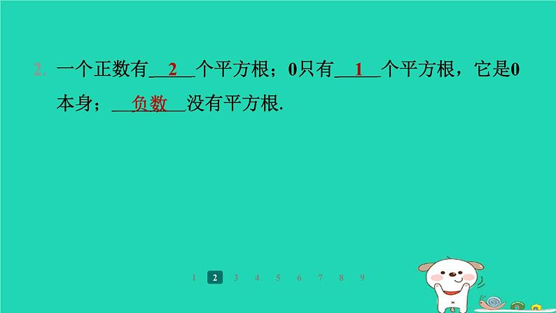 陕西省2024八年级数学上册第2章实数2平方根第2课时平方根预学课件新版北师大版第6页