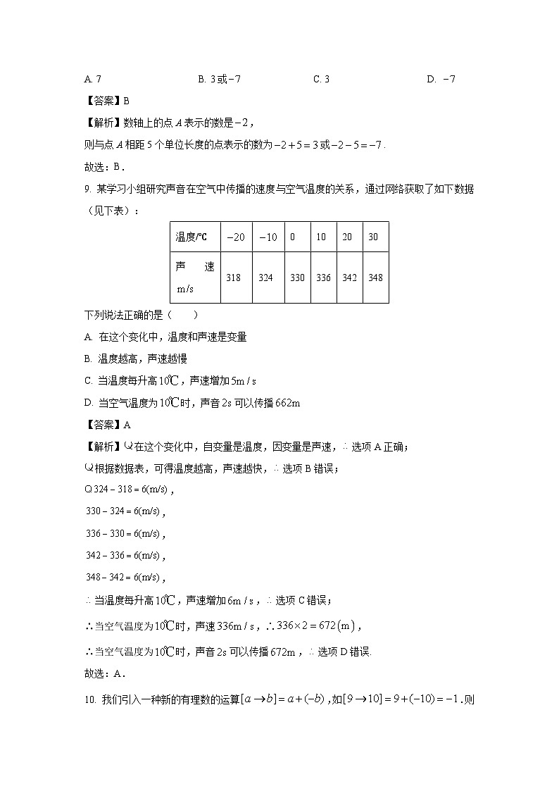山东省潍坊市高密市2024-2025学年七年级上学期11月期中数学试卷(解析版)第3页