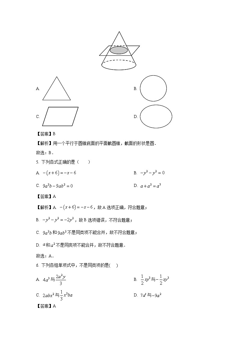 山东省济南市历城区2023-2024学年七年级上学期期中数学试卷(解析版)第2页