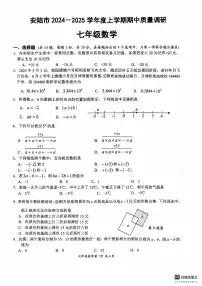 湖北省孝感市安陆市2024-2025学年七年级上学期期中质量调研数学试题