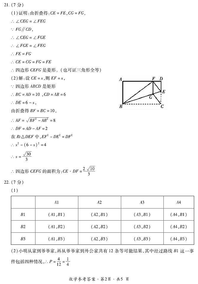 云南省玉溪市红塔区第一中学2024-2025学年上学期期中九年级数学测试卷参考答案第2页